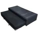 Base Sommier Carricama 1 1/2 Plaza Marinera Ayfa Tela Rustica Negra 100x200