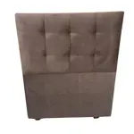 Respaldo ELM pana 100 capitone cuadrado con costura chocolate