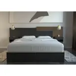 Box Cama Cajonera Base Sommier Zapatero King Size 200x200 Nogal-Negro