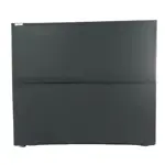 Respaldo Sommier 2 Plazas 140cm Tapizado Liso Ecocuero Negro