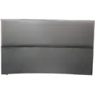 Respaldo Sommier 2 Plazas 140cm Tapizado Liso Ecocuero Negro