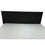 Respaldo Sommier 2 Plazas 140cm Tapizado Liso Ecocuero Negro