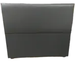 Respaldo Sommier 2 Plazas 140cm Tapizado Liso Ecocuero Negro