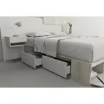 Box De Cama Cajonera Zapatero 6443 Queen Base Sommier 160 Nevado con Everest