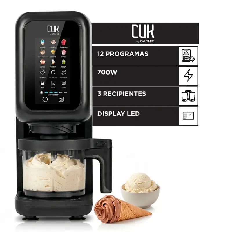 Máquina Para Hacer Helado Cuk By Gadnic 12 Programas 700W