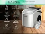 Máquina de Hielo Gadnic Acero Inoxidable con Canasto y Pala