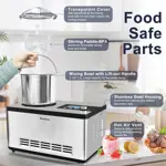 Máquina para hacer helados Homtone 2.1 L con compresor y temporizador LCD