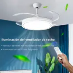 Ventilador De Techo C/Luz Led y Aspas Retractiles Novohome