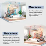 Ventilador De Techo C/Luz Led y Aspas Retractiles Novohome