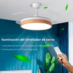 Ventilador De Techo C/Luz Led y Aspas Retractiles Novohome