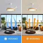 Ventilador De Techo C/Luz Led y Aspas Retractiles Novohome