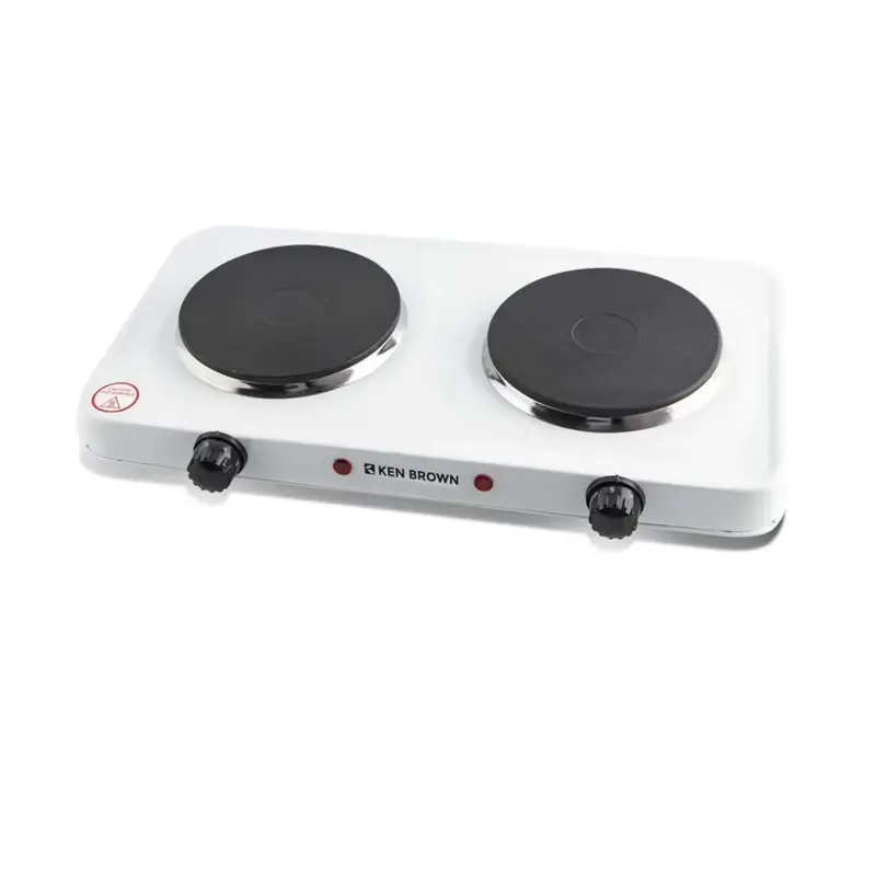 anafe eléctrico 2 hornallas ken brown 2000w color blanco