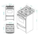 cocina palace blanca 50cm gas envasado escorial