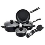 Bateria de Cocina Hamilton Beach Aluminio 10 Piezas Negro SOU24HB-NS