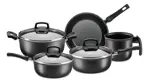 Batería De Cocina 5 Piezas Aluminio Antiadherente Safira Mta