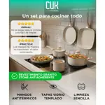 Batería de Cocina Set de Ollas Cuk By Gadnic 9 Piezas Granito Stone Antiadherente 