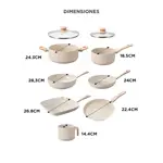 Batería de Cocina Set de Ollas Cuk By Gadnic 9 Piezas Granito Stone Antiadherente 