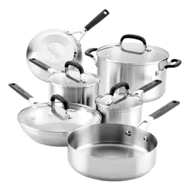 Batería De Cocina  10 Pzs Acero Ino...