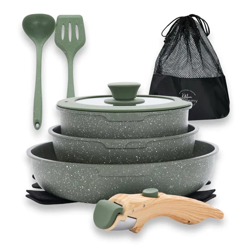Set Ollas Sartenes Desmontables DishDelight 10 Piezas