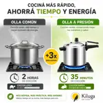 Olla A Presion De 7 Lt  Aluminio Pulido Panelux