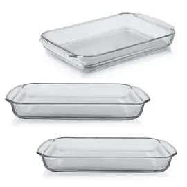 Set X 3 Fuentes De Vidrio Para Horn...