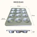 Set Reposteria Molde Desmontable Budin Muffin Antiadherente