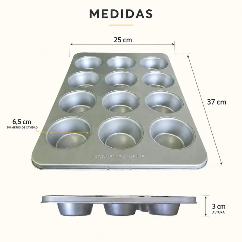 Set Reposteria Molde Desmontable Budin Muffin Antiadherente