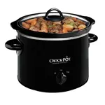 Olla de cocción lenta manual redonda de 2-QT Crock-Pot, negra (SCR200-B)