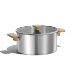 Olla de Acero Inoxidable CAROTE 4.7L con Tapa para Inducción