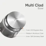 Olla de Acero Inoxidable CAROTE 4.7L con Tapa para Inducción