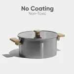 Olla de Acero Inoxidable CAROTE 4.7L con Tapa para Inducción