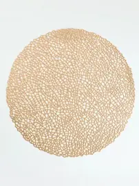 Set 6 Individual 38Cm  Flor Dorado ...