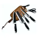 SET JUEGO CUCHILLOS COCINA 6 PZ ACERO CERÁMICA PROFESIONAL