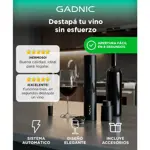 Set para Vino Gadnic V8094 Sacacorchos Automático Vertedor Cortador