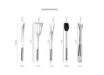 Kit Para Parrilla 5 Piezas Acero inoxidable