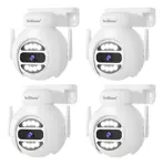 Kit 4 Cámaras Domo Ip Wifi 5g 4mp Hd, Audio 2 Vías  Nocturna Blanco