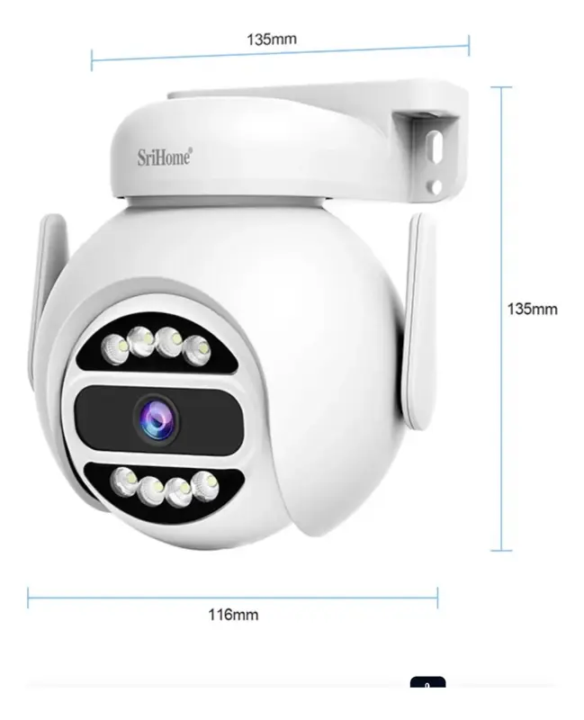 Kit 4 Cámaras Domo Ip Wifi 5g 4mp Hd, Audio 2 Vías Nocturna Blanco