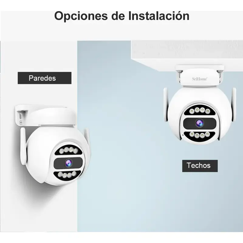 Kit 4 Cámaras Domo Ip Wifi 5g 4mp Hd, Audio 2 Vías Nocturna Blanco