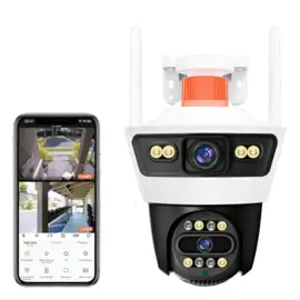Camara De Seguridad Doble Lente Co...