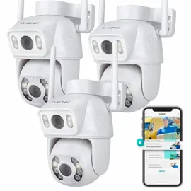 Kit 3 Cámaras De Seguridad Doble Lente 4K