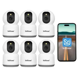 Kit De 6 Cámara De Seguridad Ip  4Mp Wifi 5G 24G