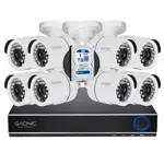 Kit 8 Camaras de seguridad IP Vision Noc + 1Tb