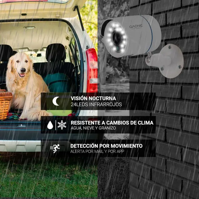 Kit 8 Camaras de seguridad IP Vision Noc + 1Tb