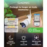 Cámara de Seguridad Gadnic SX37 Bullet Interior / Exterior IP WiFi Full HD Visión Nocturna