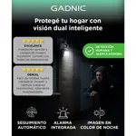 Cámara De Seguridad Dual Gadnic P1-QQ4 Seguimiento Sirena Resolución HD Visión Nocturna App Móvil