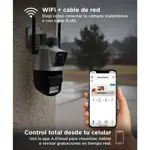 Cámara De Seguridad Dual Gadnic P1-QQ4 Seguimiento Sirena Resolución HD Visión Nocturna App Móvil