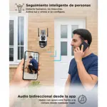 Cámara De Seguridad Dual Gadnic P1-QQ4 Seguimiento Sirena Resolución HD Visión Nocturna App Móvil