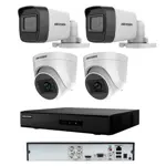 Kit De 2 Cámaras 2 Domos De Seguridad Y 1 Grabadora DVR Hikvision