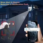 Cámara de seguridad HOSAFE.COM 4G LTE inalámbrica para exteriores con panel solar