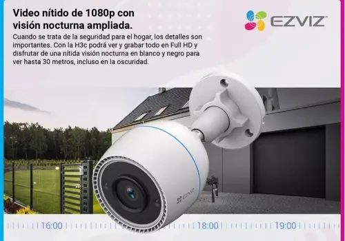 Cámara Ezviz Wifi 2mp Cs h3c Color Full Hd